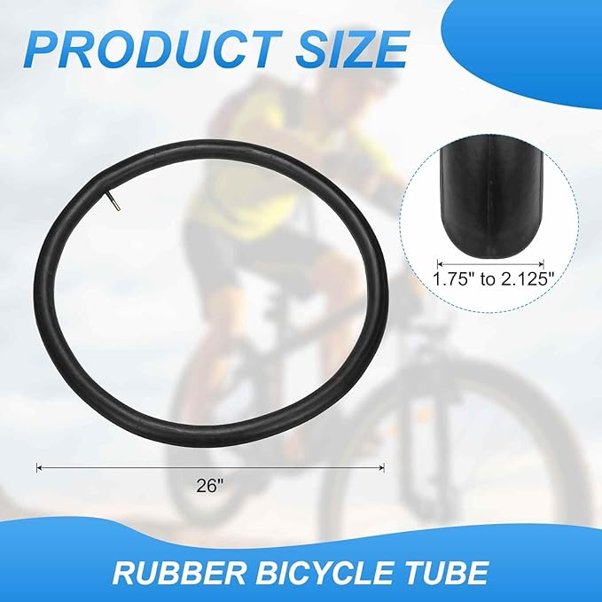 HARFINGTON Inner Tubes Width Rubber Bicycle Tubes with Standard Valve for MTB Mountain Dirt Bike