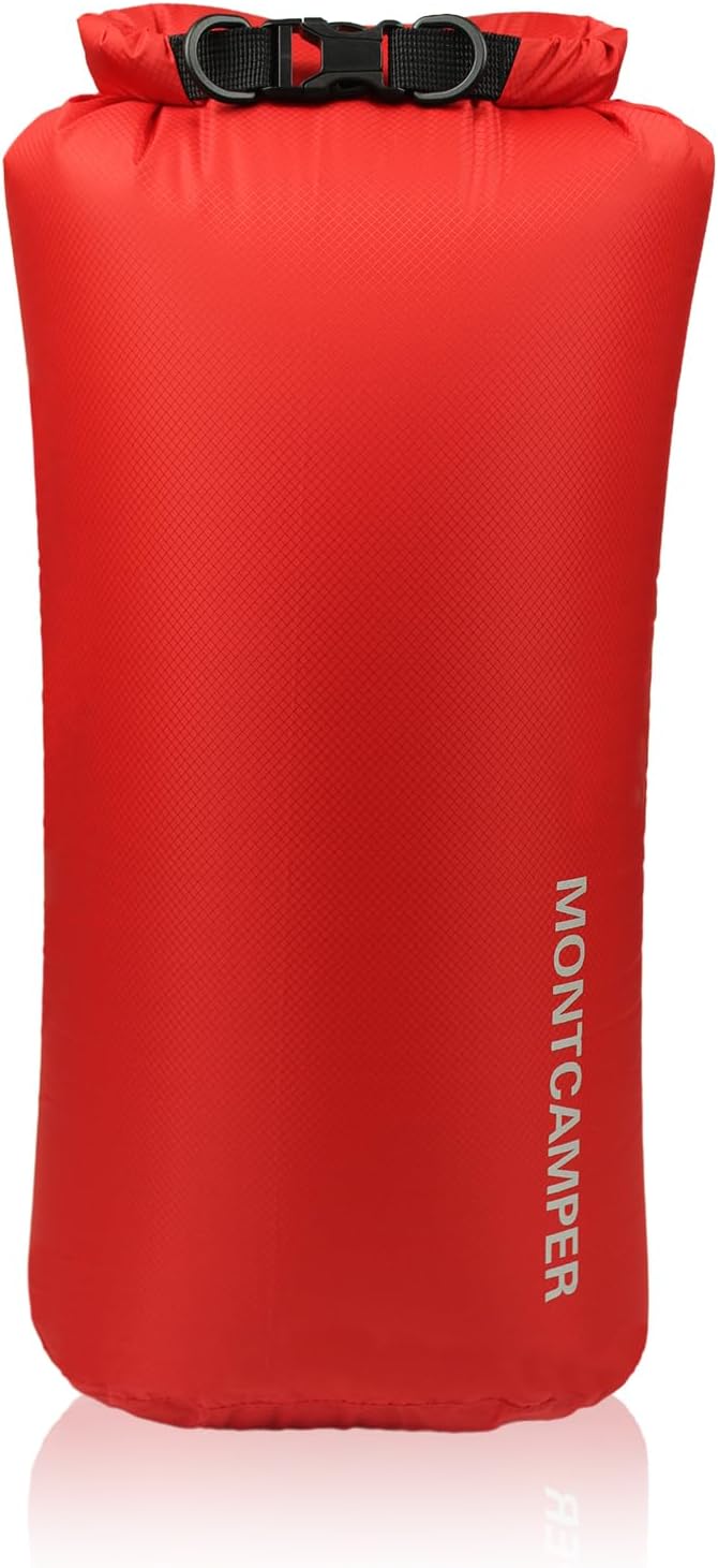 Upgraded 30D Nylon Waterproof Dry Bag-Extra Large Storage Sack for Hiking, Kayaking and Rafting-Roll Top Closure-Float on Water(20L/Red)