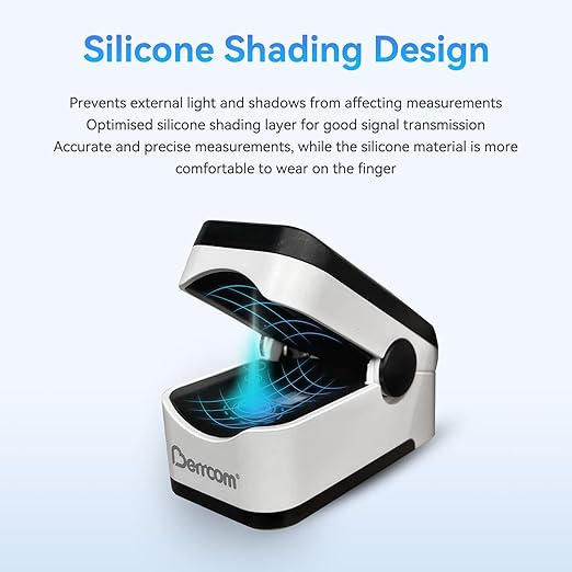 Berrcom Finger Pulse Oximeter for Adults, Accurate SpO2 & Pulse Rate Monitor with LED Display & Lanyard Included