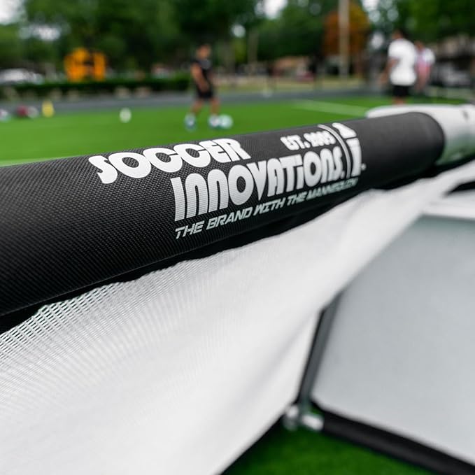 Soccer Innovations QuickFold™ Portable Aluminum Goal (4x2.5), Competition Soccer, Backyard Goal for Practice, Collapsible for Easy Storage, Mini Net