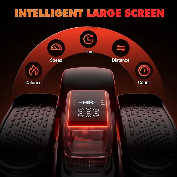 Under Desk Elliptical Machine, Ellipse Leg Exerciser Electric as Seen on TV for Seniors with Remote Control & 10 Adjustable Speeds,Quiet & Portable Mini Seated Pedal Exerciser