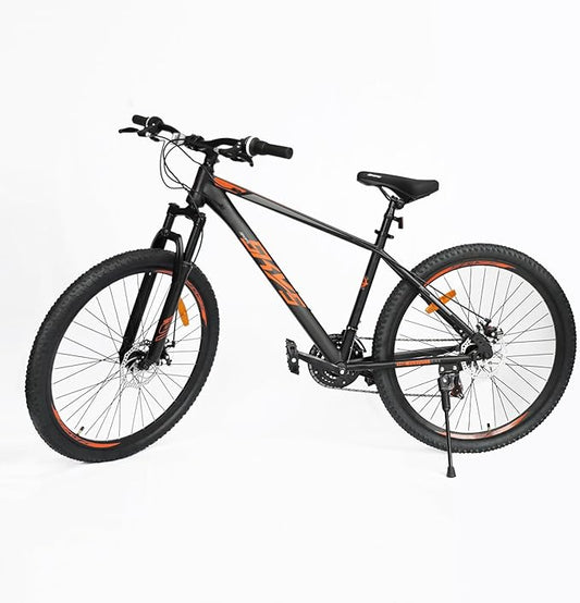Men’s 27.5 Inch Mountain Bike, Adult Bike with 21-Speed Twist Shifters, Dual Disc Brakes, Front Suspension Hardtail, Easy Assembly