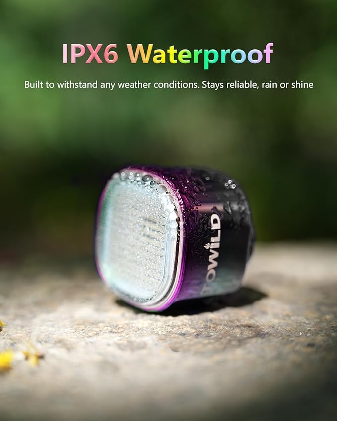 TOWILD TL08 Bike Tail Light, Customized Patterns Full-Color Bike Rear Light, Brake Sensing, USB-C Rechargeable, IPX6 Waterproof