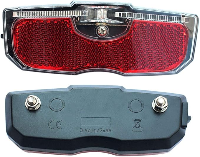 Bike Cycling Bicycle Rear Reflector Tail Light for Luggage Rack NO Battery Aluminum Alloy Reflective Taillight