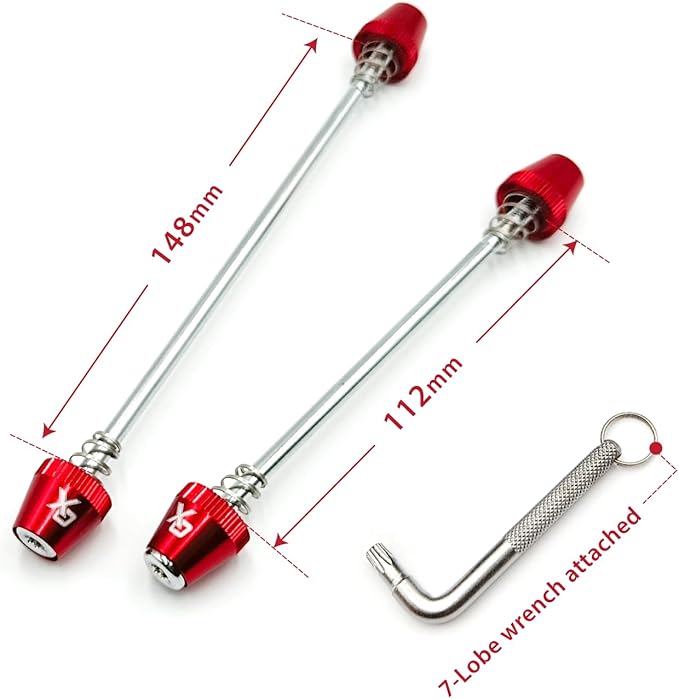 ONIPAX Bike Anti-Theft Locking Skewer 7 Lobe Bicycle Wheel Hub Secure