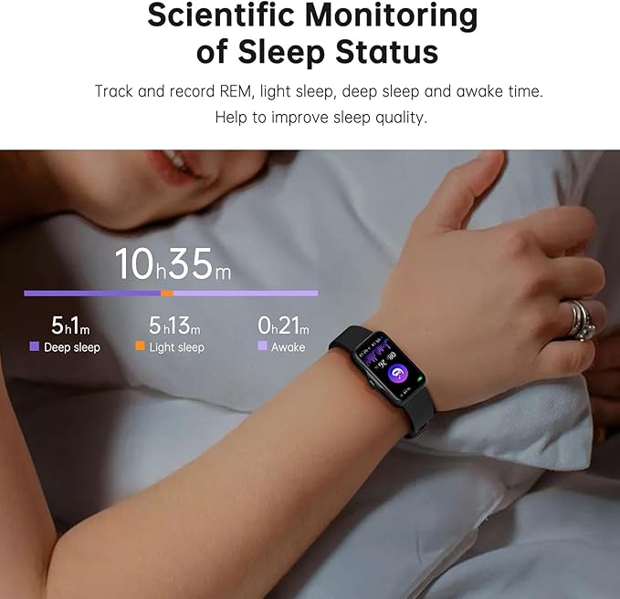 Health Fitness Tracker, Smart Watch with 24/7 Heart Rate and Blood Oxygen Monitor, Sleep Tracker with IP68 Waterproof, Activity Tracker Pedometer Step Counter for Women Men (Black)