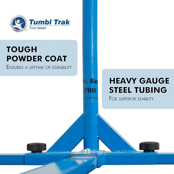 Tumbl Trak Jr. Bar PRO Adjustable Height Horizontal Gymnastics Kip Bar for the Gym or Home