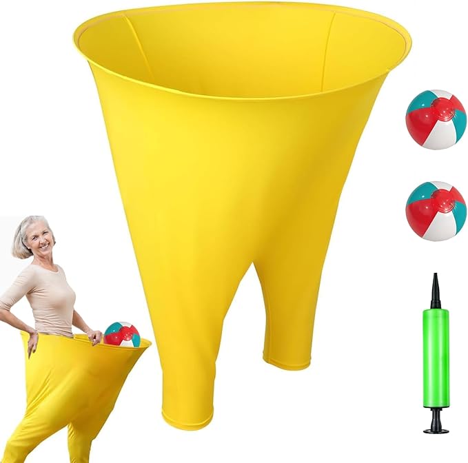 Granny Pants Yard Game Sets, 2025 New Giant Outdoor Party Game with 2 Bouncy Balls and 1 Pump for Family Reunion Games, Backyard Gatherings & Team Games