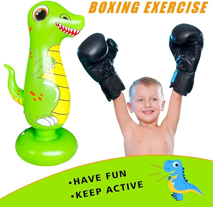 Toddler Punching Bag for Kids Boxing Dummy Inflatable Bopper Cool Fun Toys for Boys Sports Gifts Outdoor for Kids