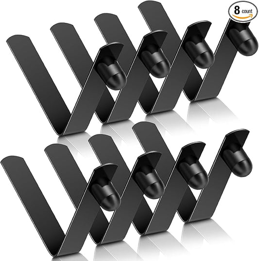 Moxweyeni 8 Pieces Push Button Spring Clips Tent Pole Clips Stainless Steel Kayak Paddle Spring Snap Clips Locking Tube Pin for Camping Kayak Paddle Tent Pole