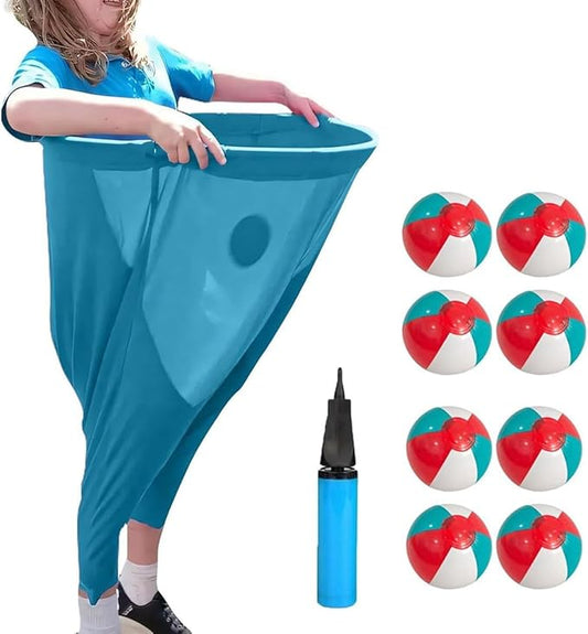 Granny Pants Yard Game, Granny Pants Outdoor Game with Bouncy Balls, Giant Outdoor Recreational Tossing Games, Team Relay Family Reunion Party Field Game Set