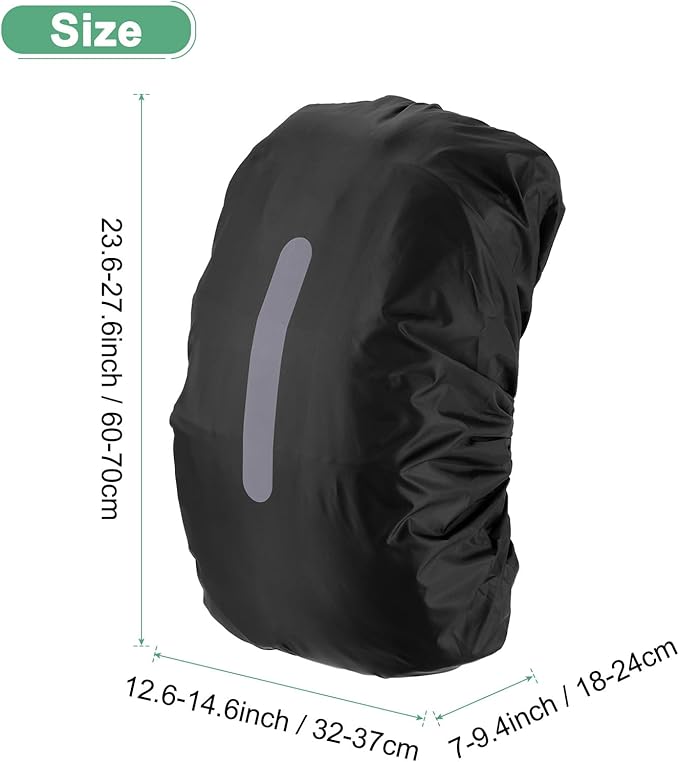 Waterproof Backpack Rain Cover Waterproof Backpack Cover, Bag Rain Cover with A Vertical Reflective Strap for Hiking/Biking/Camping/Outdoor Traveling