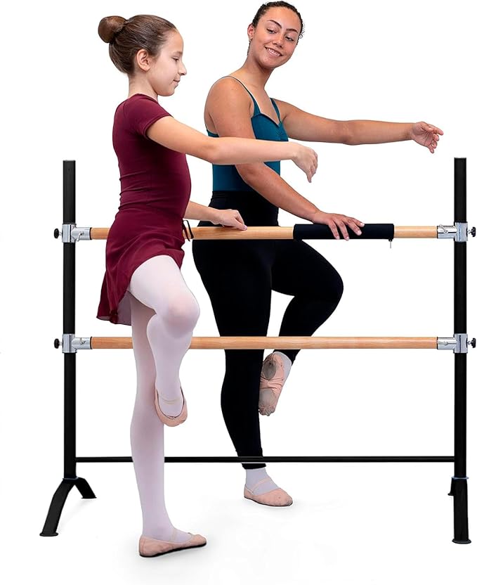 LeStage Ballet Barre - Portable Freestanding Adjustable Training Barre - Pro Series with Foam Protector and Elastic Stretching Strap