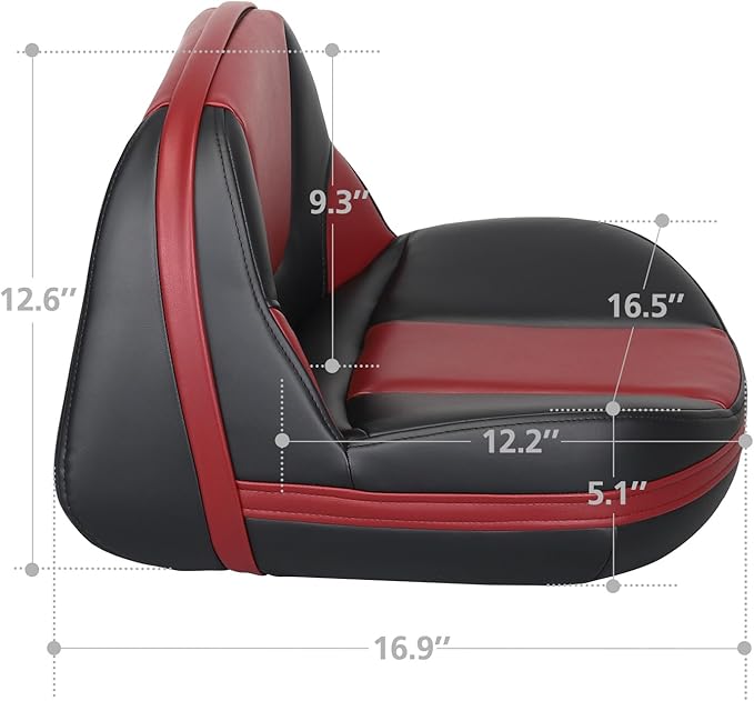 Leader Accessories Pro Casting Boat Seat Lean Pro Fishing High Back Bass Boat Seat