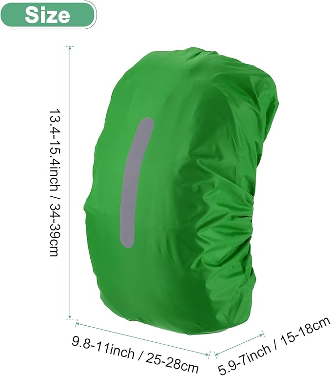 Waterproof Backpack Rain Cover Waterproof Backpack Cover, Bag Rain Cover with A Vertical Reflective Strap for Hiking/Biking/Camping/Outdoor Traveling