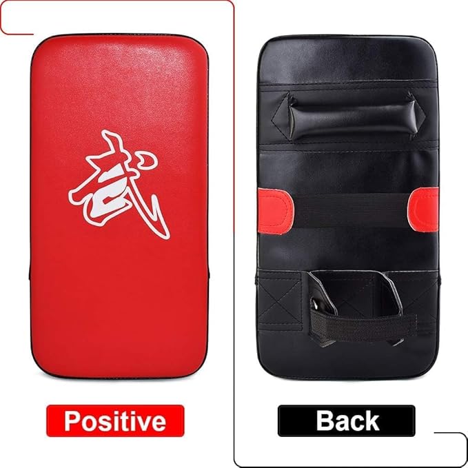 TLBTEK Taekwondo Kick Shield - Muay Thai MMA Karate Kickboxing Training Pads - Curved Leather Strike Shield