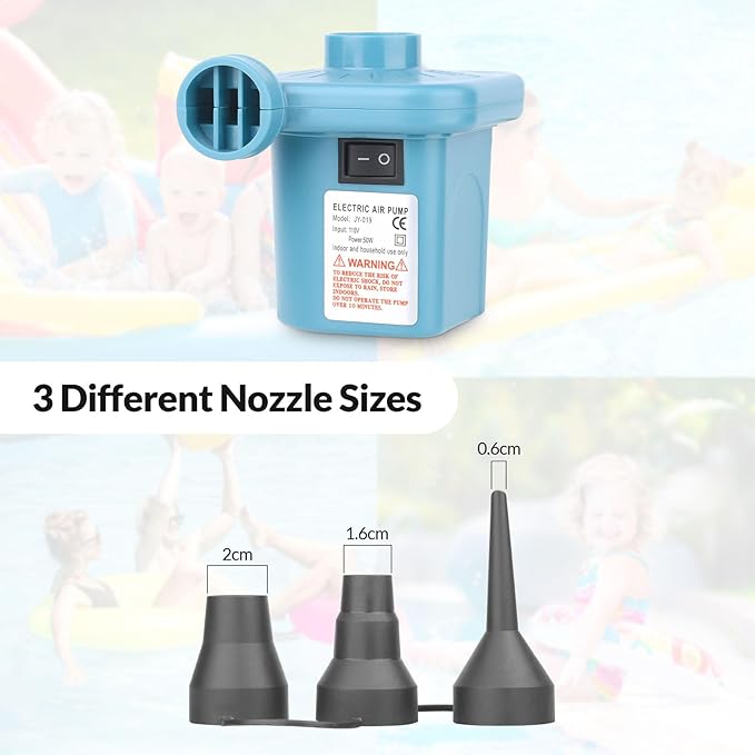 Bestrip Electric Air Pump, Air Pump for Inflatables Air Mattress Couch Pool Floats，Inflatables Boat Raft Toys, AC/DC Pump