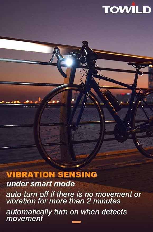 TOWILD DLite1800 Bike Lights for Night Riding 1800LM Dual Light Source System,Super Bright Front Bicycle Light Waterproof Bike Headlight for Mountain,Road,Commuter Cycling -Fits All Bikes