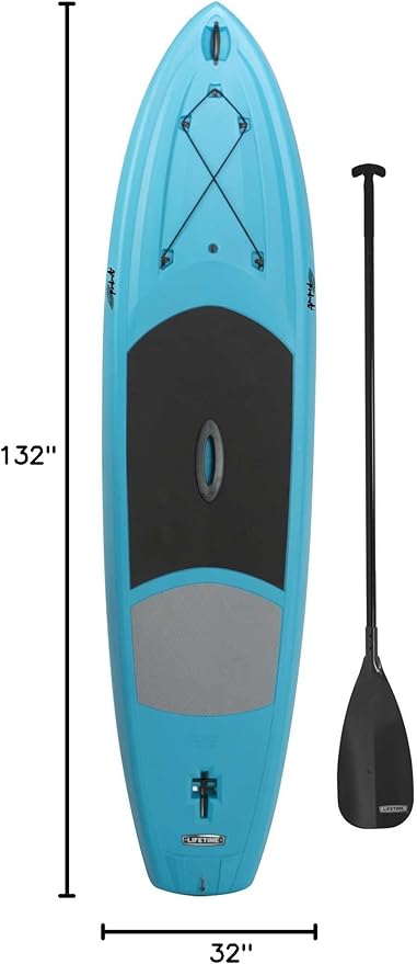 Lifetime Amped Hardshell Paddleboard with Paddle, 11', Glacier Blue