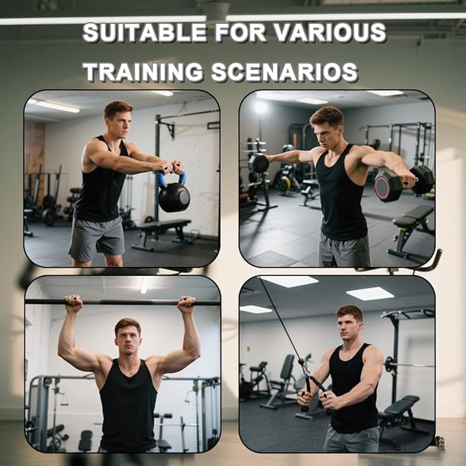 Anti-Slip Gym Workout Grips for Weight Lifting, Exercise Gloves with Ergonomic Hand Protection & Portable Design for Men & Women