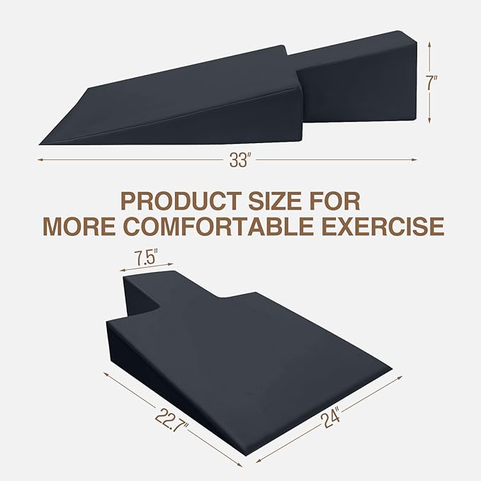 Large Upholstered Pilates Wedge for Pilates Reformer, Exercise Equipment for Pilates Reformer Machine, Workout Pad for Floor Exercises, Ideal for Home Pilates and Studio Use