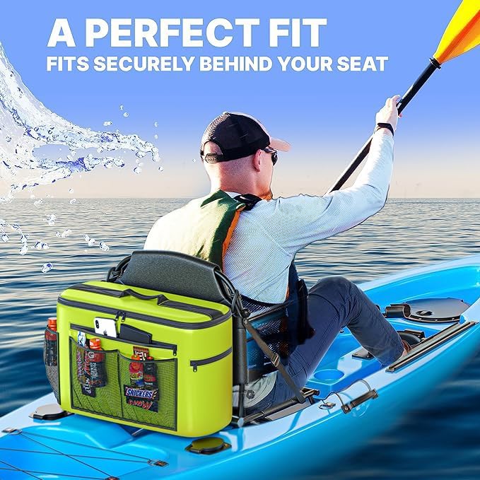 Skywin Kayak Cooler Behind Seat, Waterproof Cooler for Kayaking, Compatible with Lawn Chair Style Seats, Stores Drinks and Keeps Them Cool All Day