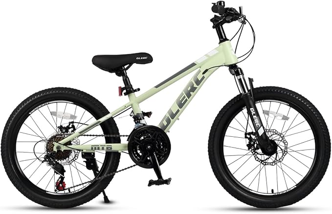 Glerc 20 24 Inch Kids Bike, Kids Mountain Bike for Boys and Girls Ages 6-14, 21-Speed Skyline Bicycle with Front Suspension and Disc Brakes, Multiple Colors