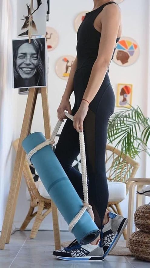 kiido Macrame Yoga Mat Carrying Strap [MAT NOT Included], Hand Woven Multi-Purpose Strap/Carrier