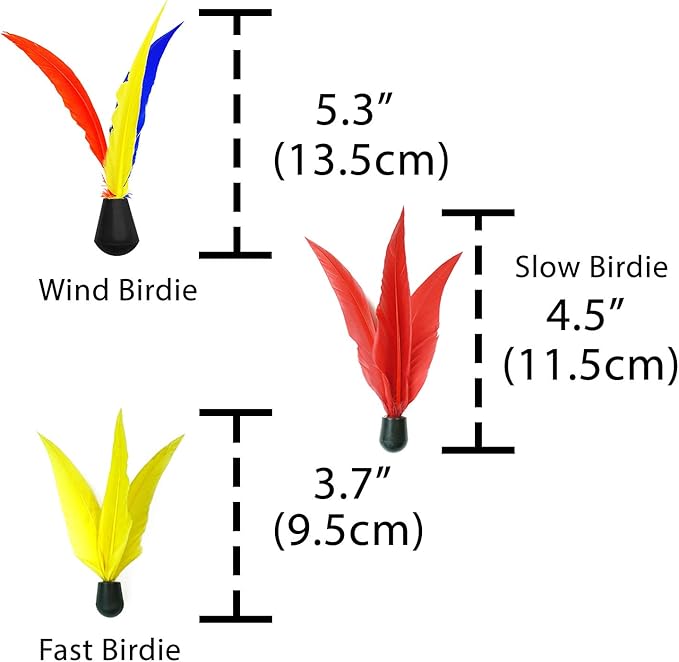 10 Replacement Birdies or Shuttlecocks for Indoor and Outdoor Game - Played at Parks, Beach, Lawn, Yard, or Tailgating