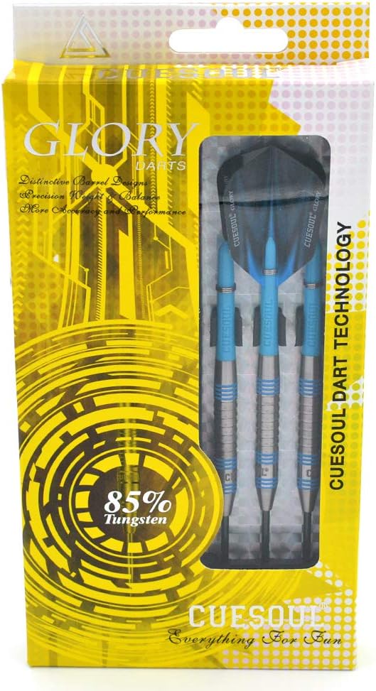 CUESOUL Professional Tungsten Steel Tip Dart Set 85% Tungsten 22g/24g/26g-Glory Series