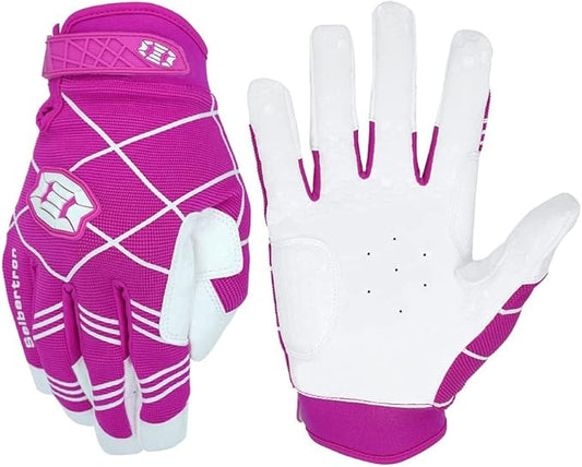 Seibertron B-A-R PRO 2.0 Signature Baseball + Softball + Teeball Batting Gloves Super Grip Finger Multiple 11 Sizes + 5 Colors Available Fit Adult Youth Kids Boys Girls Mens Women