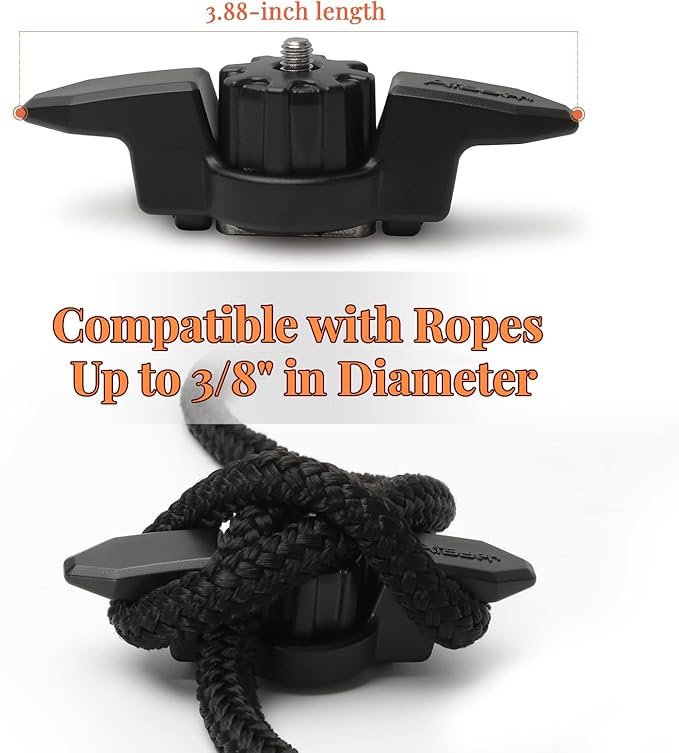 Kayak Anchor Cleat for Kayak Track Mount, Standard Kayak Cleat Track Mount, Rope Cleat for Kayak Rail Mount Accessories, Kayak Line Cleat