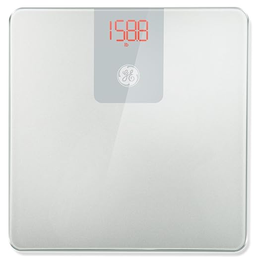 GE Digital Scale Body Weight: Bluetooth Bathroom Scales for Weight and BMI Accurate Body Weighing with App for People - 400lb Electronic Scale Silver Grey