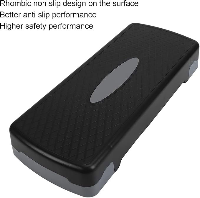 Exercise Step Platform, Aerobic Step Platform Workout Step Platform Anti Slip Plastic Adjustable Yoga Aerobic Exercise Pedal Stepper Fitness Step Platform for Home Gym