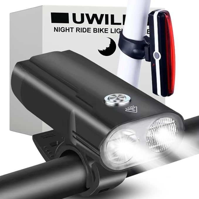 Ultra Bright Bike Lights for Night Riding Rechargeable Led for Bycicles Weather Resistant Multiple Modes. Tubular mounting MTB Road Cyclocross Ebike Mini Bike Scooter