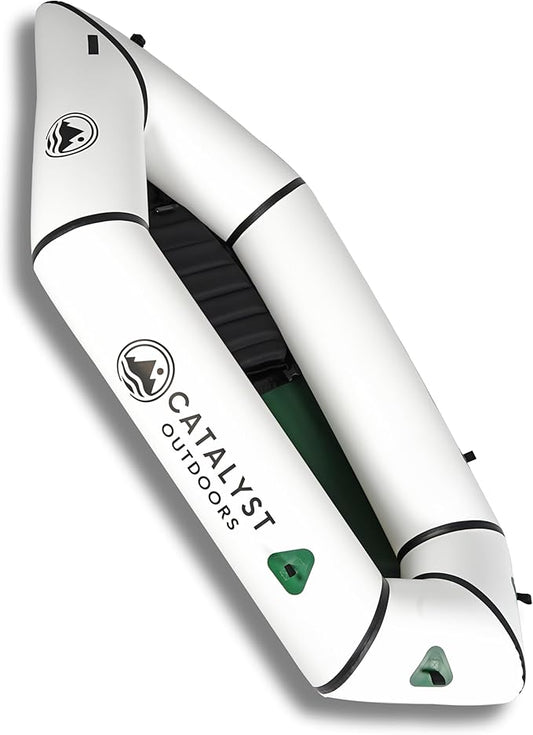 Ultra-Lightweight Inflatable Kayak for Adults & Kids - 1 Person Packraft, Durable TPU, Compact, Rapid Inflate, Ideal for Fishing & Adventure