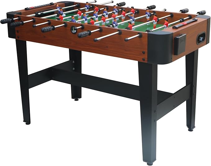 4ft/4.5ft Foosball Table and Balls Set for Adults and Kids, Soccer Game Table, Sturdy Football Table Arcade with Cup Holders & Heavy-Duty Legs, for Indoor or Outdoor
