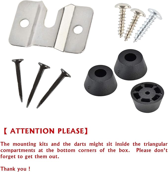 LinkVisions Dartboard with Staple-Free Bullseye, 18g Steel Tip Darts Set,12 Steel Tip Darts 18g, Dartboard Mounting Kits Included