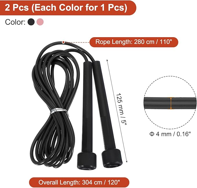 PATIKIL Jump Rope PVC, Adjustable Speed Skipping Rope Tangle-Free Exercise Equipment for Workout Women Men Outdoor Training Home Fitness