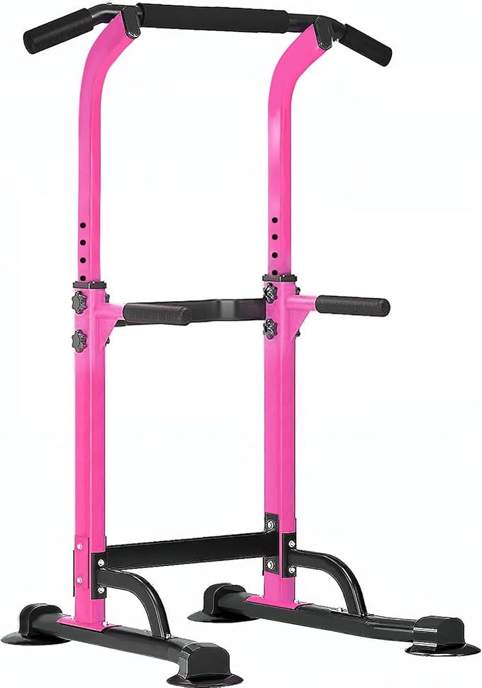 SogesPower Power Tower Dip Station Pull Up Bar for Home Gym Adjustable Height Strength Training Workout Equipment,Pull Up Bar Station