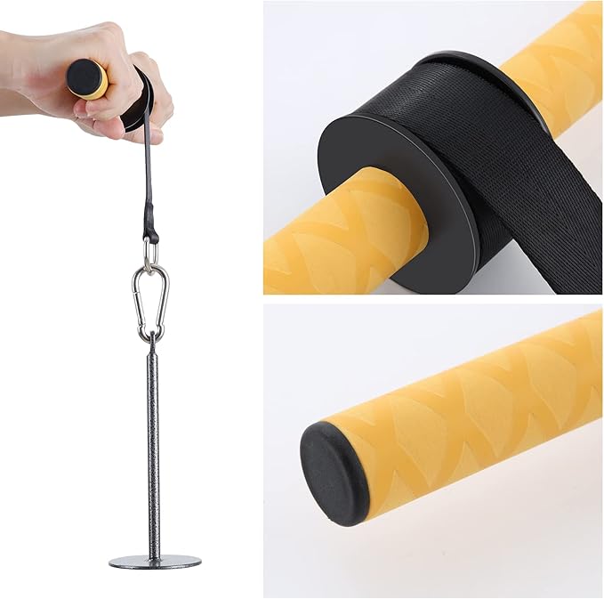 PELLOR Wrist and Forearm Blaster, Wrist Roller & Forearm Roller with Anti-Slip Grip Handles, Forearm Strength Trainer Ideal for Grip Strength, Muscle Building, Rehabilitation