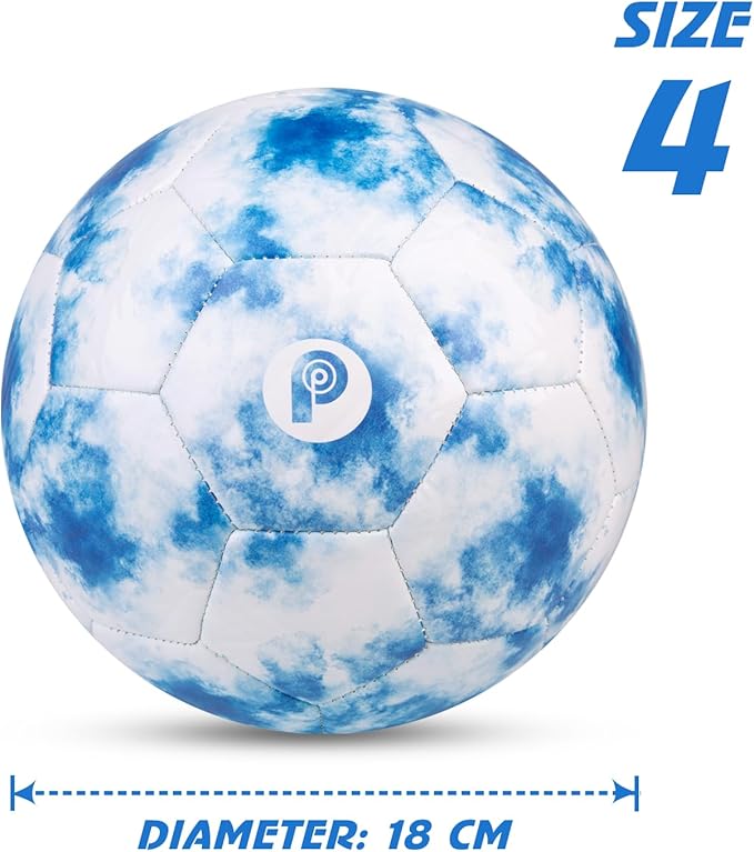 Size 4 Soccer Ball, Kids Soccer Balls for Girls Boys Youth Children Training Backyard School Indoor Outdoor Ball with Pump Gift