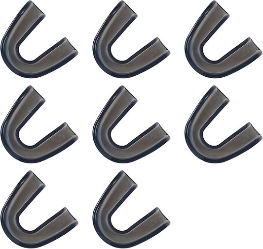 8 Pcs Sports Mouth Guards Adults and Junior Sports - Black Mouth Pieces Tooth Protector for Boxing Basketball Football Mouth Guard for Braces