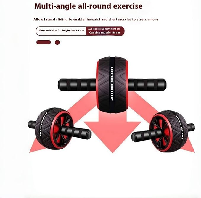 Ab Roller Wheel with Knee Pad - Core & Abdominal Workout Equipment for Home Gym, Full-Body Strength Training