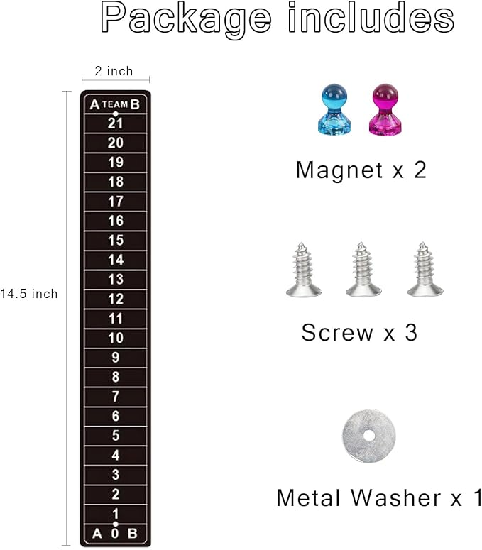 Cornhole Scoreboard Tracker Steel Score Keeper: Durable Corn Hole Scoreboards for Easy Score Tracking Corn Hole Games Ladder Ball Toss Game Pop Darts Popdarts Game (1 Pack-Vertical)