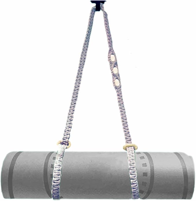 kiido Macrame Yoga Mat Carrying Strap [MAT NOT Included], Hand Woven Multi-Purpose Strap/Carrier