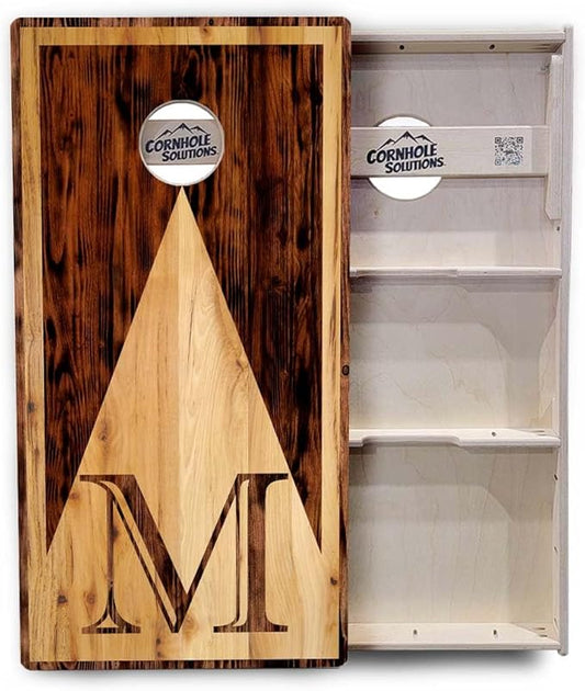 Tournament Cornhole Boards - Regulation 2'x4' Set 3/4" Baltic Birch - Bags Sold Separatetly (Wood Letter Design)