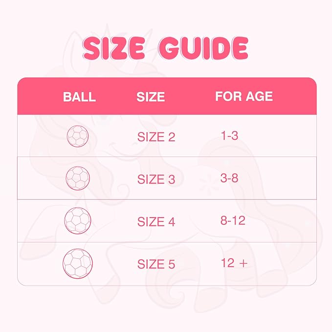 Kids Soccer Ball Size 2 Size 3 Size 4 Glitter Unicorn Dinosaur- For Toddlers Kids Age 1-3 3-8 8-12 - Sports & Outdoors Ball Inflatable with Pump - Gift for Girls Boys Children Youth School Birthday