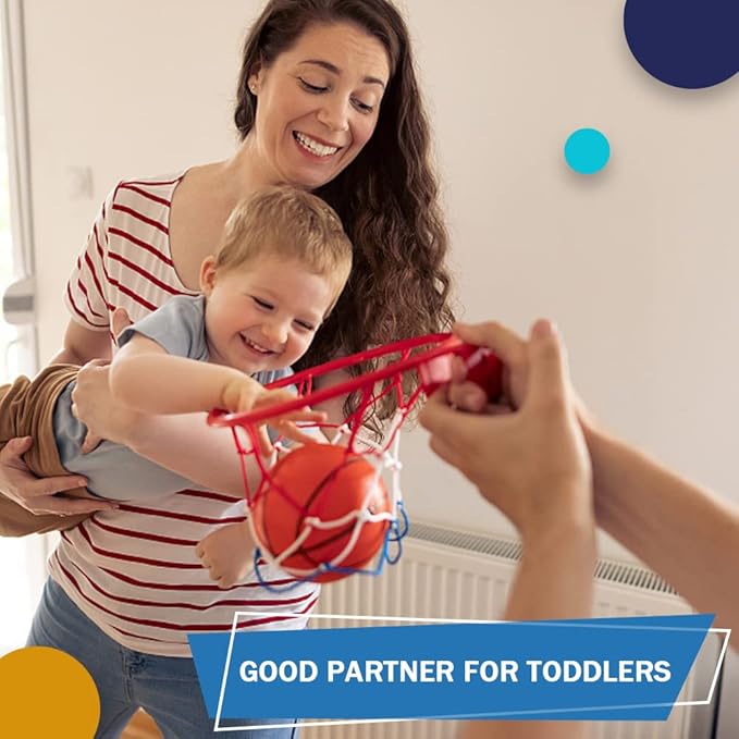 Dilabnba 6 INCH Rubber Basketball, Colorful Kids Mini Toy Ball, Children's Basketballs with Pump, Indoor Outdoor Fun Sports for Kids and Adults(7 Pack)