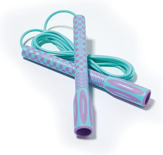 Skipping Jump Rope for Fitness Workout - Light Weight, Adjustable, Tangle Free, Excellent line control for Cardio Boxing, CrossFit, Training Exercise All Ages and Gender ( Special Luxury, KA-220, Made in Korea)